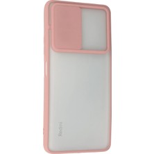AyrStore Newface Redmi Note 10 Kılıf Palm Buzlu Kamera Sürgülü Silikon - Pembe