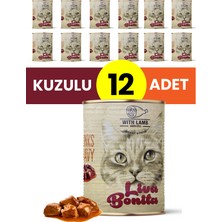 Liva Bonita Kuzulu Yetişkin Kedi Konserve Yaş Mama 400GR x 12 Adet