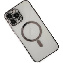 AyrStore Newface Iphone 14 Kılıf Magneticsafe Lazer Silikon - Siyah