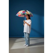 Tyn Store Yarasa Model 8 Telli Kedi Desenli Manuel Şemsiye