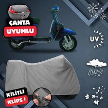 ULTRASHOP Vespa Px 200 Su Geçirmez Motosiklet Brandası Arka Çanta Top Case Uyumlu Motosiklet Branda