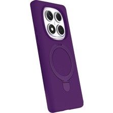 AyrStore Newface Redmi Note 14 5g Magsafe Standlı Kapak - Derin Mor