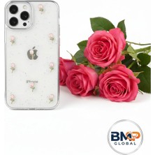 Iphone 12 Uyumlu Pembe Gül 3 Boyutlu Kabartma Detaylı Premium Koruma