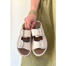 We&Me Hertas Bej Nubuk Tokalı Terlik