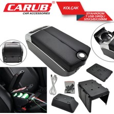 PINUKS Kolçak Kol Dayama Çok Fonk. 7 USB Li  Siyah Çift Açılır Oto Aksesuar Premium