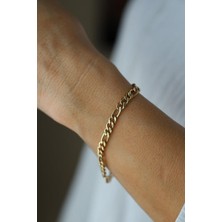 Soulistic Collection Altın Renk Figora Unisex Ayarlanabilir Çelik Zincir Bileklik