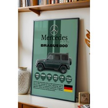 E2 Nova Mercedes Brabus 800 Premium Spor Araba Tablosu - Teknik Özellikli Otomobil Sever Duvar Dekoru