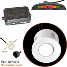 PINUKS Park Sensörü LED Ekranlı 22MM Beyaz Oto Aksesuar Premium
