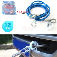 PINUKS Çekme Halatı 12 Ton Çelik Izoleli 4,50MT Oto Aksesuar Premium