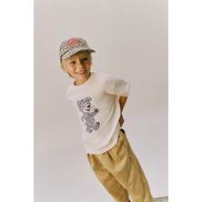 Magu Erkek Çocuk Pamuklu Köpek Baskılı T-Shirt ve Kareli Eşofman Takım