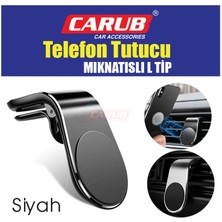 PINUKS Mıknatıslı Telefon Tutucu Izgaraya Geçme  Yassı L Tip Oto Aksesuar Premium