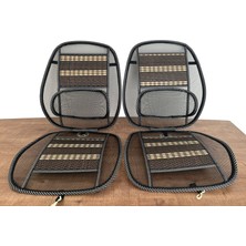 PINUKS Minder Fileli  Bamboo Krem -Kahve  2li Takım Oto Aksesuar Premium