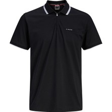 Jack & Jones Jack&jones 12289953 Yakali On Tek Cep Erkek Tshirt - Siyah