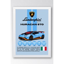 E2 Nova Lamborghini Huracan Sto Premium Araba Tablosu - Teknik Özellikli Italyan Otomobil Duvar Dekoru