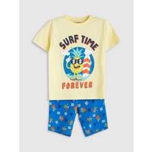 Lc Waikiki Yeni Sezon Ananas Baskılı Erkek Çocuk Şortlu Pijama Takım