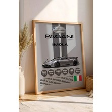 E2 Nova Pagani Imola Premium Araba Tablosu - V12 Teknik Özellikli Italyan Otomobil Duvar Dekoru