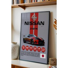 E2 Nova Nissan Z Gt4 Premium Yarış Arabası Çerçeveli Tablo - Teknik Özellikli Pist Serisi Duvar Dekoru