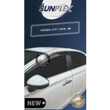 PINUKS Honda Cıty 2019- Chrome Cam Rüzgarlığı  4lü Oto Aksesuar Premium