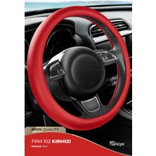 PINUKS Direksiyon Kılıfı Poşetli Geçme 38CM Noktalı Kırmızı  F102 Oto Aksesuar Premium