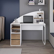 Homeizi Mirel Çalışma Masası - Beyaz/rahle