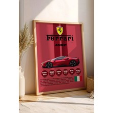 E2 Nova Ferrari 499P Premium Le Mans Hiper Araba Tablosu - Teknik Özellikli Otomobil Duvar Dekoru