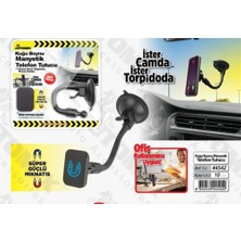 PINUKS Telefon Tutucu Kuğu Boynu Manyetik Vantuzlu Oto Aksesuar Premium