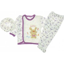 Şapkalı Ikili Takım(Tavşan Figürlü Hayvan Desenli)