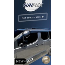 PINUKS Rıfter Berlıngo Combo 19-/proacecıty 21-/doblo 23-/t8 24-/kango 22- Chrome Cam Rüzgarlığı  4lü Oto Aksesuar Premium