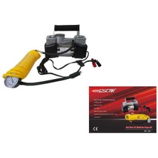 PINUKS Hava Kompresörü Jumbo Çift Piston Profesyonel Çantalı Oto Aksesuar Premium