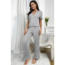 Homay 2’li Derin V Yaka Pamuklu Pijama Takımı