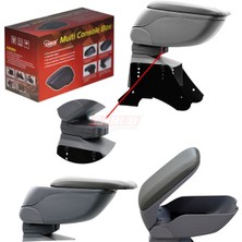 PINUKS Kolçak Kızaklı Geniş Tip Gri Oto Aksesuar Premium