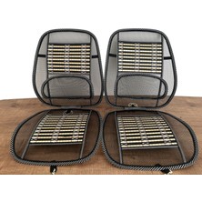 PINUKS Minder Fileli  Bamboo Krem -Siyah  2li Takım Oto Aksesuar Premium