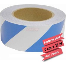 PINUKS Fosfor Bant Çapraz 5CMX25M Mavi/beyaz Oto Aksesuar Premium