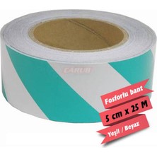 PINUKS Fosfor Bant Çapraz 5CMX25M Yeşil / Beyaz Oto Aksesuar Premium