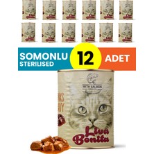 Liva Bonita Somonlu Kısır Kedi Konserve Yaş Mama 400GR x 12 Adet