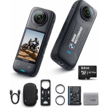 INSTA360 X4 BMW Edition Aksiyon Kamera 8K 360° Çözünürlük ve 64GB Hafıza Kartı ile Hazır Set
