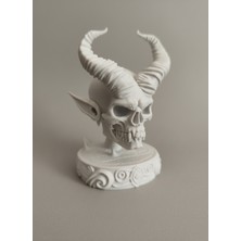 Dark Elf Mini Figür – Pla Beyaz Dekoratif Koleksiyonluk Model (5,5x5,3x8,5 Cm)