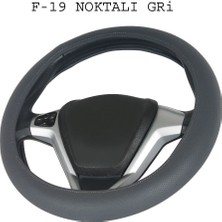 PINUKS Direksiyon Kılıfı Poşetli Geçme 42 cm Minibüs Tip Nktalı Gri Oto Aksesuar Premium