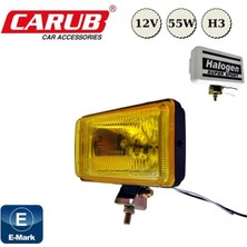 PINUKS Sis Lambası Comet 450 12V H3 15X8,5X7CM Dikdörtgen Kapaklı Sarı   Emark Belge Oto Aksesuar Premium