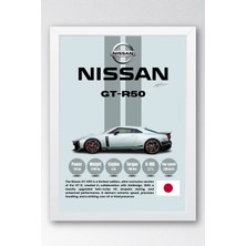 E2 Nova Nissan GT-R50 Premium Spor Araba Çerçeveli Tablo - Teknik Özellikli Limited Edition Duvar Dekoru