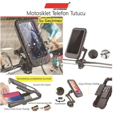 PINUKS Motosiklet Telefon Tutucu  Su Geçirmez Oto Aksesuar Premium