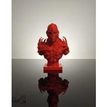 Stranger Things Vecna 3D Baskı Mini Model – Kırmızı Pla Koleksiyon Figürü (3,5x7,2x9,2 Cm)