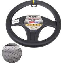 PINUKS Direksiyon Kılıfı Poşetli Geçme 38CM N.siyah Taraftar Sarı-Lcv Oto Aksesuar Premium