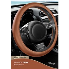 PINUKS Direksiyon Kılıfı Poşetli Geçme 38CM Düz Taba Tarçın F101 Oto Aksesuar Premium