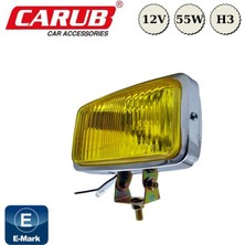 PINUKS Sis Lambası JF105 Krom Nikelaj 12V H3 16X8,7X6CM Dikdörtgen  Sarı   Emark Belge Oto Aksesuar Premium