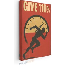 Tablonhazır Dikey Kanvas Tablo Motivasyon Tablosu Spor Fitness 10 Spor Fitness Gym Salon Duvar Tablosu