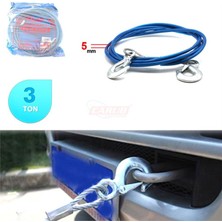 PINUKS Çekme Halatı Çelik 3 Ton Izoleli Oto Aksesuar Premium