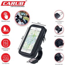 PINUKS Motosiklet Telefon Tutucu  Deri Fermuarlı  18X10CM Oto Aksesuar Premium