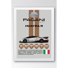 E2 Nova Pagani Huayra R Premium Araba Tablosu - V12 Teknik Özellikli Italyan Otomobil Duvar Dekoru