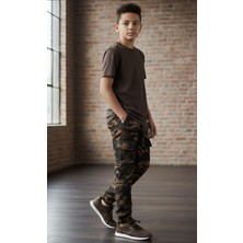 Black Steel Garson Boy Erkek Kamuflaj Oantolon